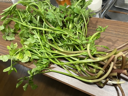 【薬膳】せりを料理してみました